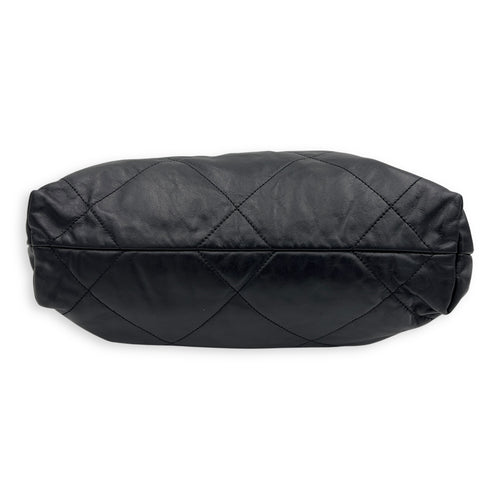 Chanel 22 Tote Shoulder Bag Small Black in Calfskin, Gold hardware_7