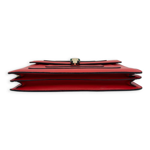Bvlgari Serpenti Forever Shoulder Bag Red in Calfskin, Gold hardware_3