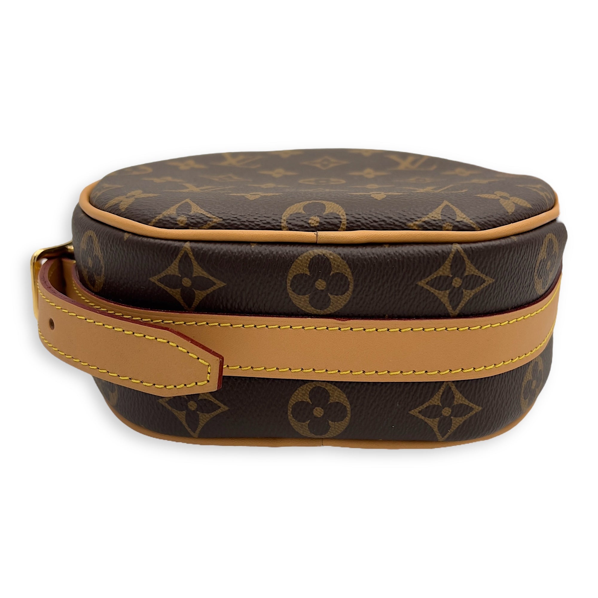 Louis Vuitton Boite a Chapeau PM Brown Shoulder Bag in Monogram Coated Canvas, Gold hardware_3