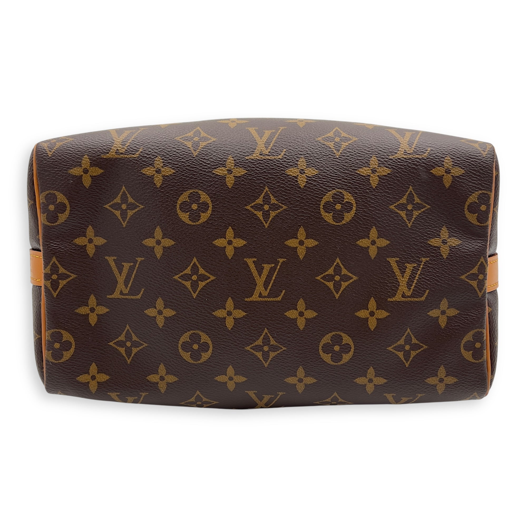 Louis Vuitton Speedy Bandouliere Top Handle Bag 25 Brown in Monogram Coated Canvas, Gold hardware_6