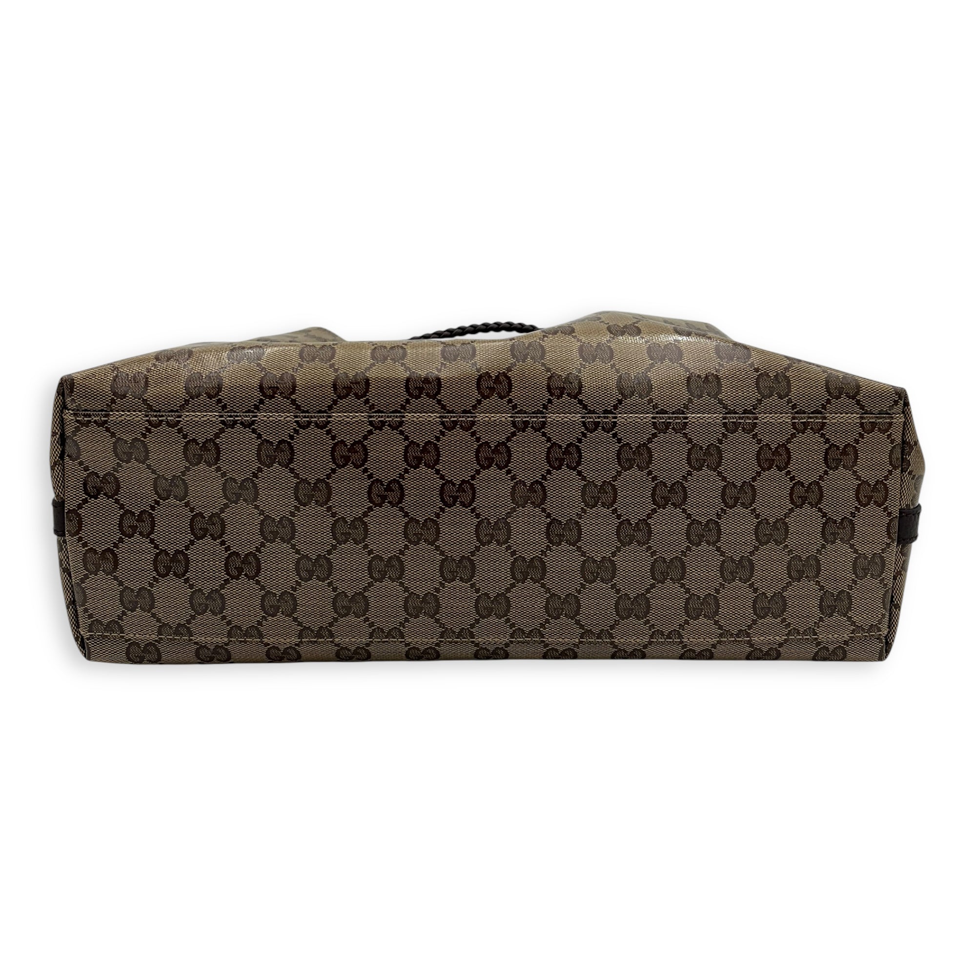 Gucci GG Tote Bag Brown in Coated Canvas, Gold hardware_7