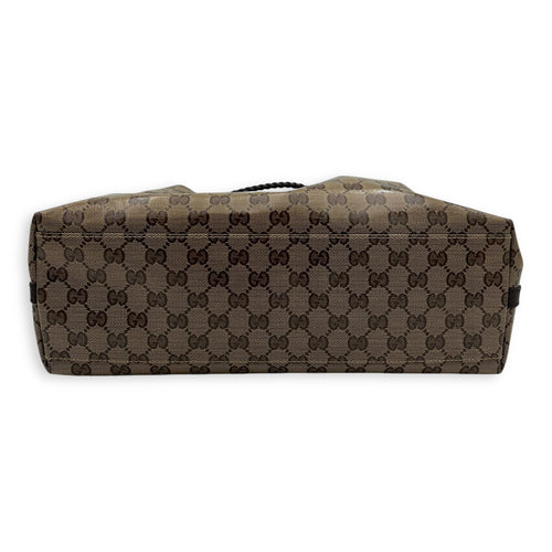 Gucci GG Tote Bag Brown in Coated Canvas, Gold hardware_7