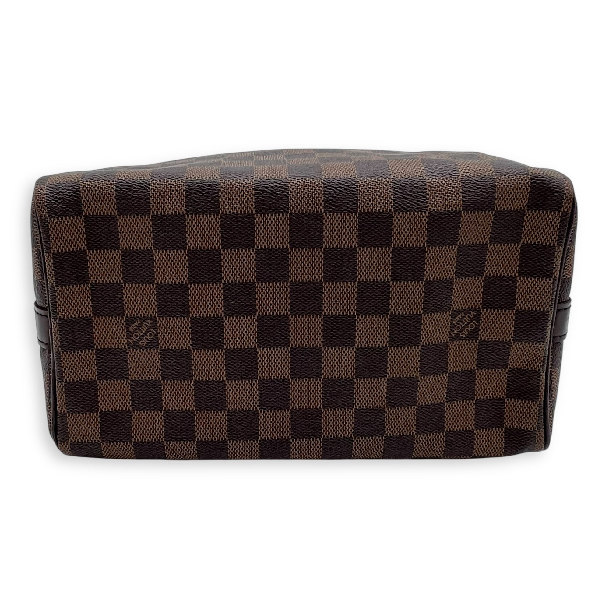 Louis Vuitton Speedy Bandouliere Top Handle Bag 25 Brown in Coated Canvas, Gold hardware_7