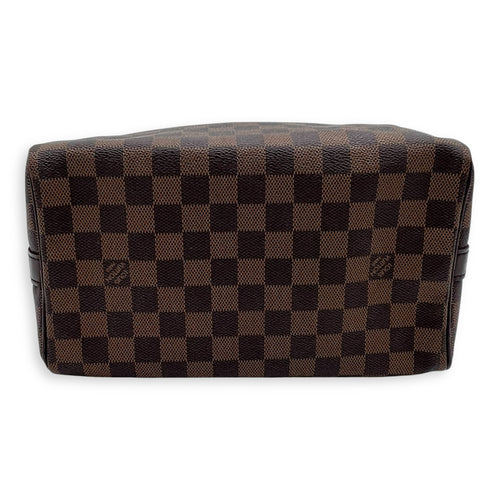 Louis Vuitton Speedy Bandouliere Top Handle Bag 25 Brown in Coated Canvas, Gold hardware_7