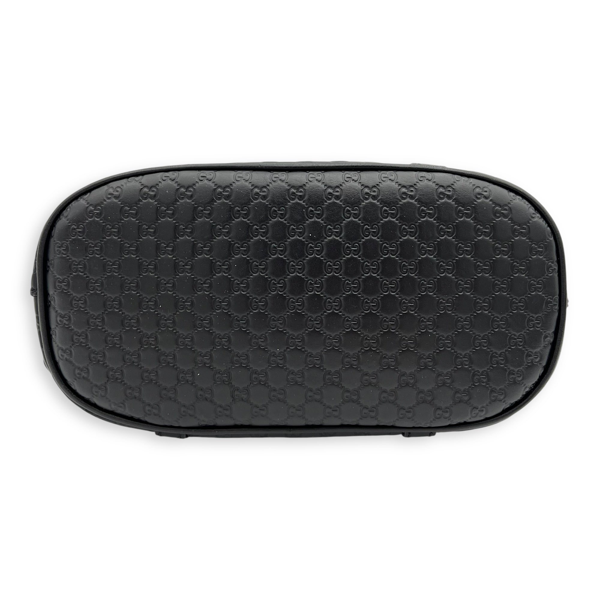 Gucci Micro gg Top Handle Bag Small Black in Calfskin, Gold hardware_9