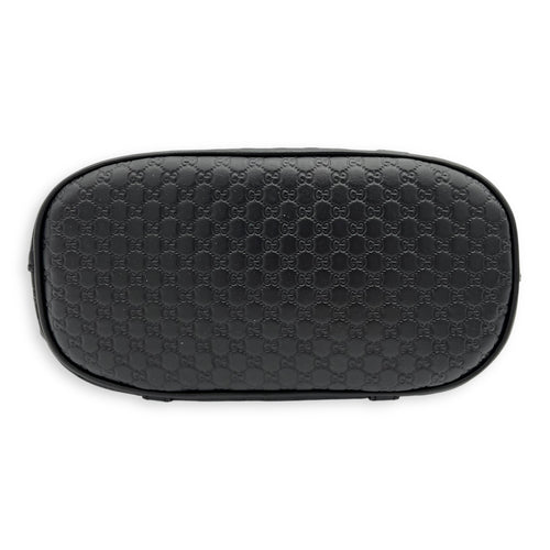 Gucci Micro gg Top Handle Bag Small Black in Calfskin, Gold hardware_9