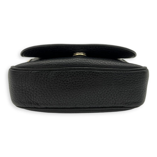 Gucci Soho Crossbody Bag Black in Calfskin, Gold hardware_11