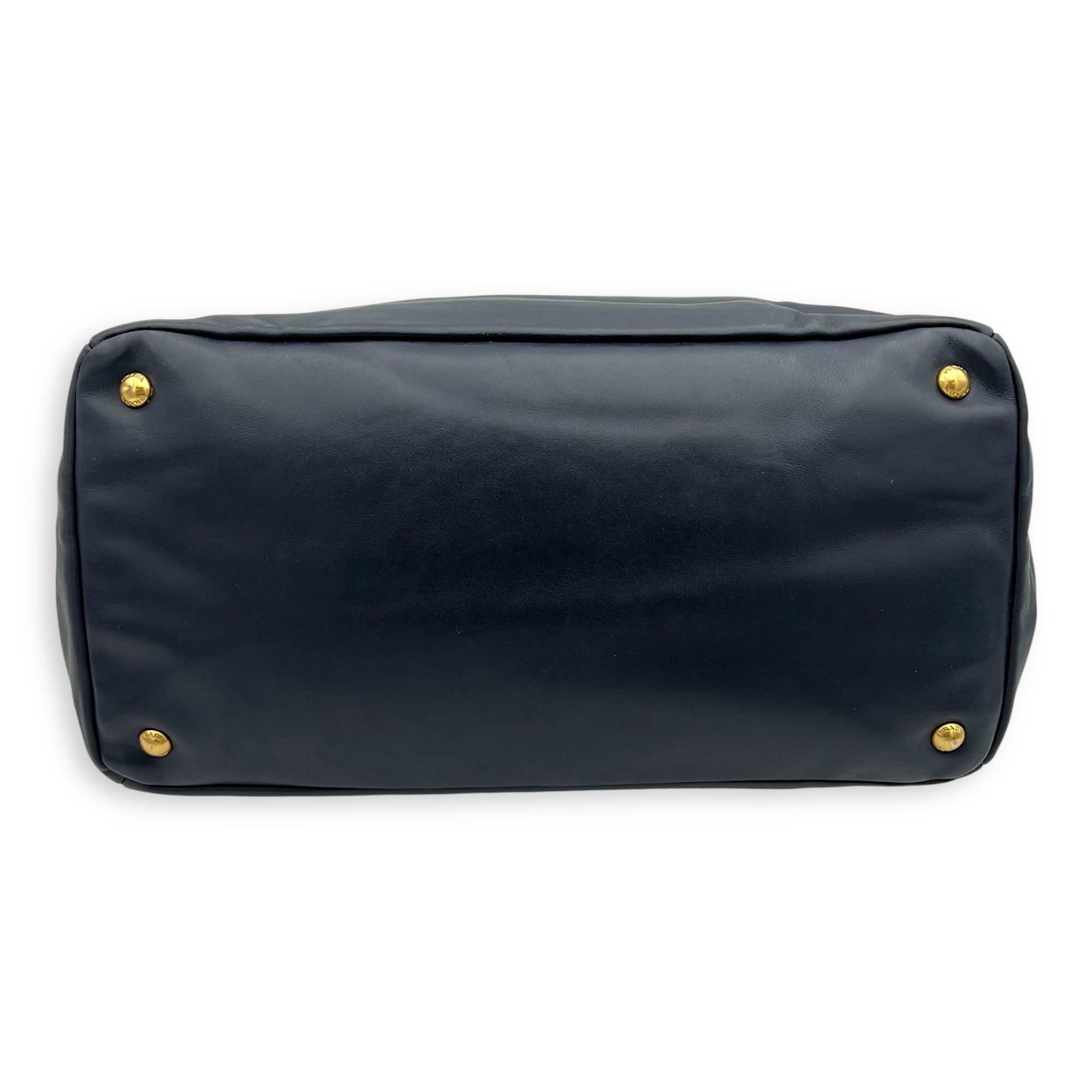 Prada 2 way bag Top Handle Bag Blue in Calfskin, Gold hardware_1