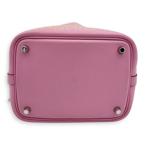 Hermès Lucky Daisy Picotin 18 Mauve Sylvestre Top Handle Bag in Swift, Palladium hardware_7