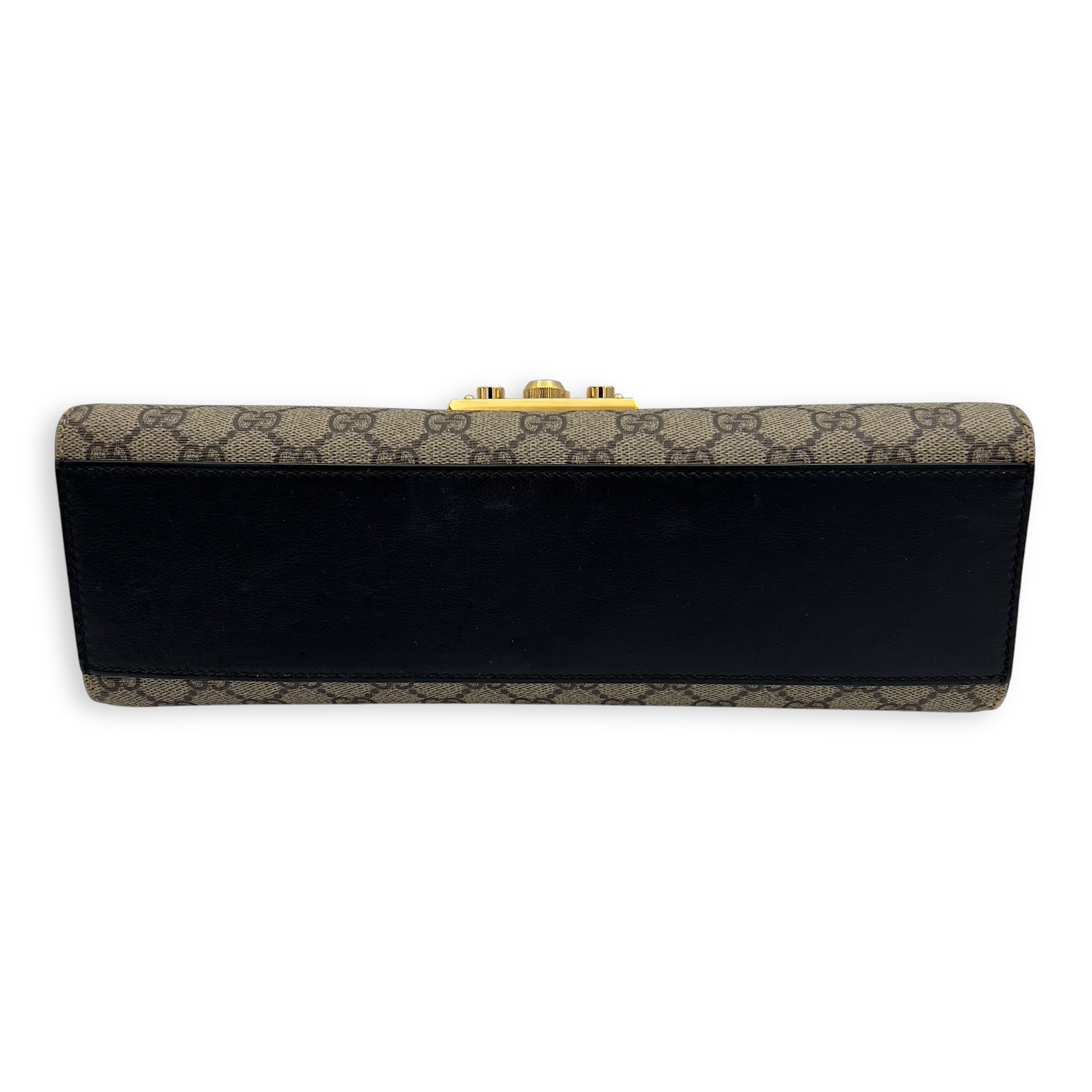 Gucci Padlock Shoulder Bag Brown in Coated Canvas, Gold hardware_3
