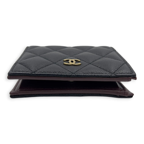 Chanel CC Black Wallet in Caviar Leather, Gold hardware_5