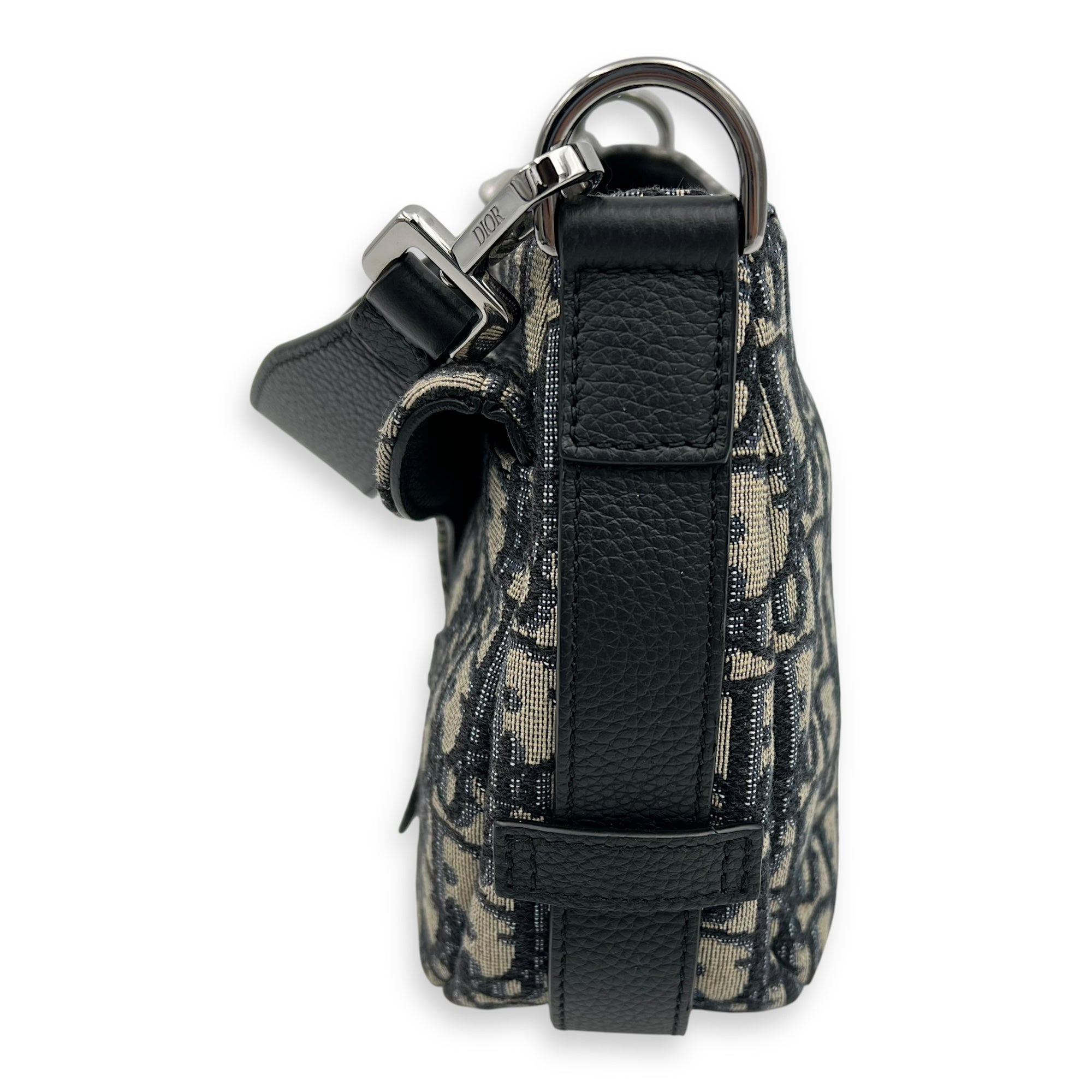 Dior Oblique Saddle Blue Crossbody Bag in Jacquard, Silver hardware_5