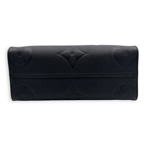 Louis Vuitton OnTheGo MM Black Top Handle Bag in Empreinte Leather, Gold hardware_4