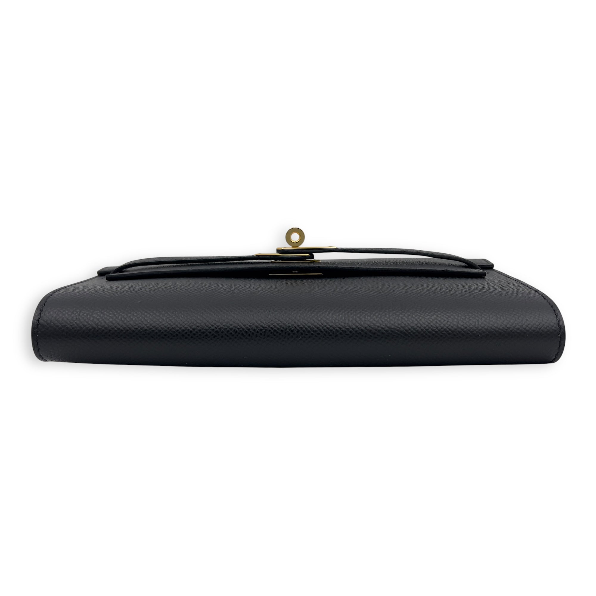 Hermès Kelly To Go Black in Epsom, Gold hardware_5
