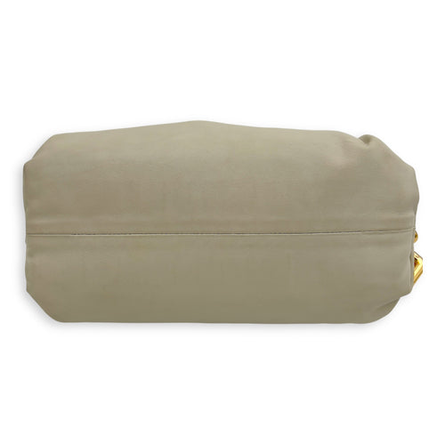 Bottega Veneta Chain Pouch Shoulder Bag Beige in Calfskin, Gold hardware_3