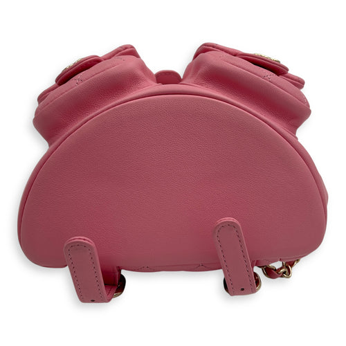Chanel Duma Pink Backpack in Calfskin, Gold hardware_5