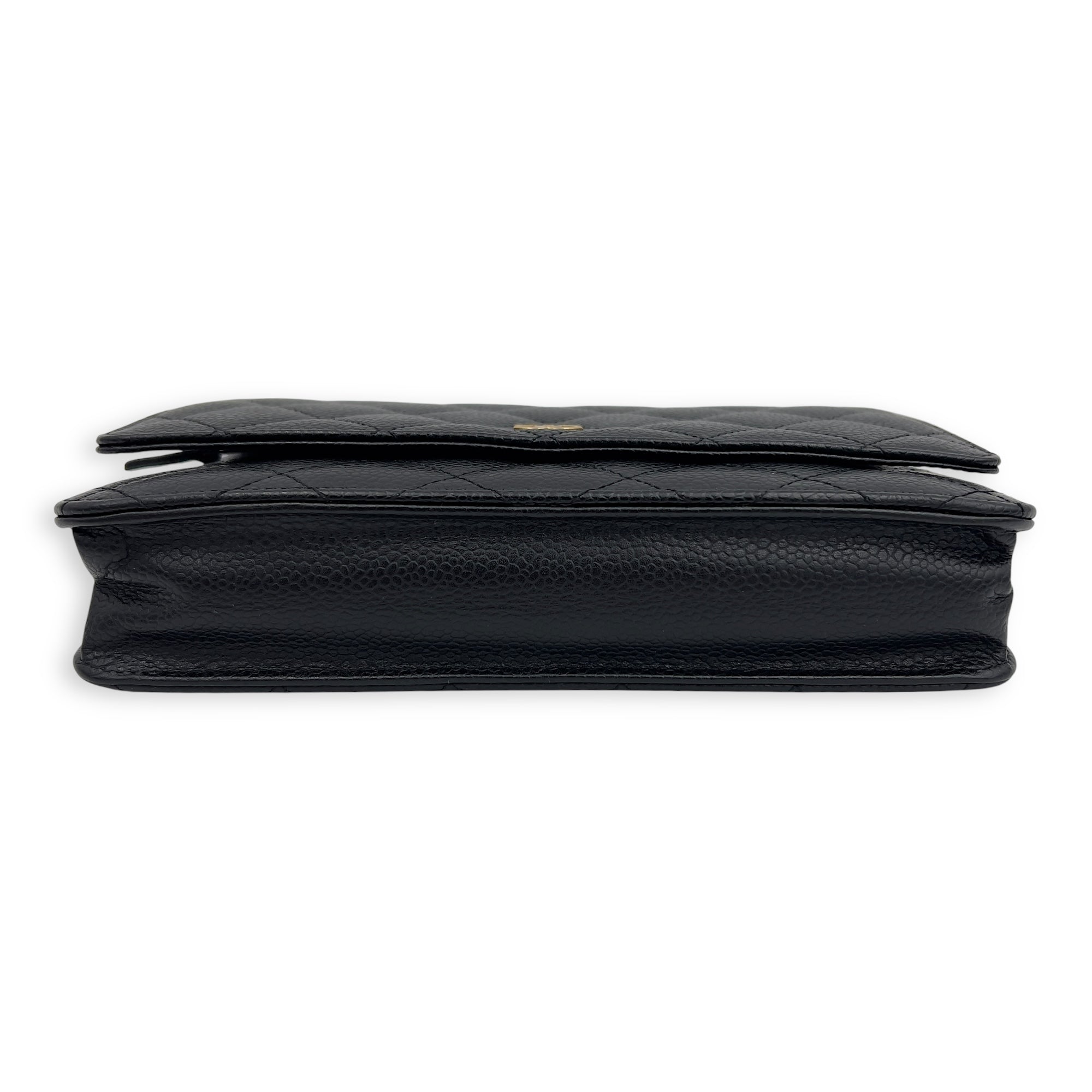 Chanel Classic Wallet On Chain Black in Caviar Leather, Gold hardware_7