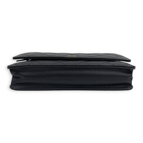 Chanel Classic Wallet On Chain Black in Caviar Leather, Gold hardware_7