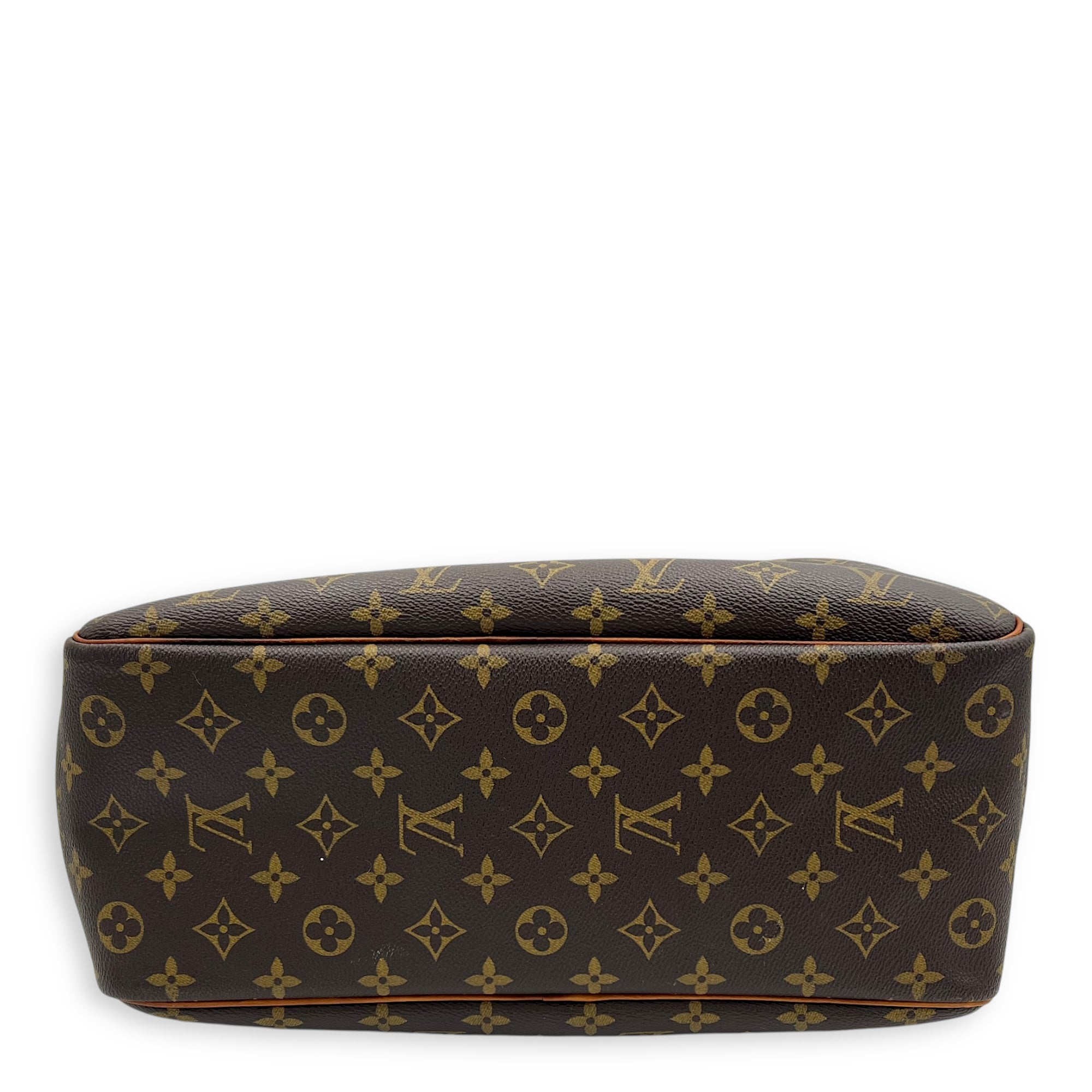 Louis Vuitton Trouville Top Handle Bag Brown in Monogram Coated Canvas, Gold hardware_5