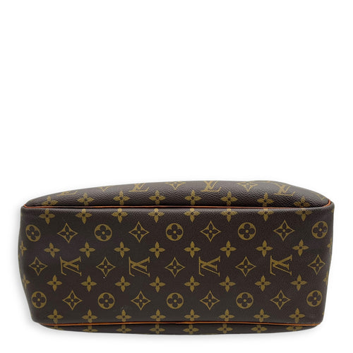 Louis Vuitton Trouville Top Handle Bag Brown in Monogram Coated Canvas, Gold hardware_5