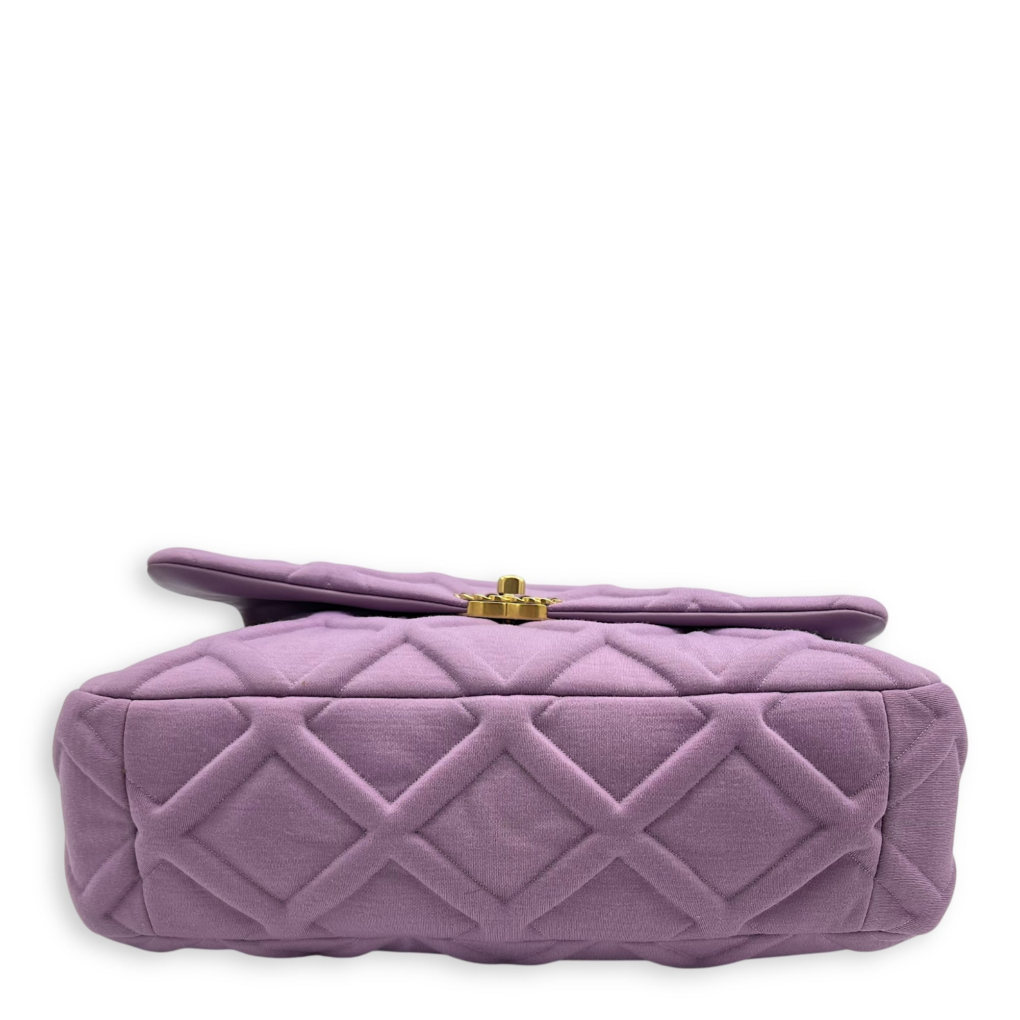 Chanel C19 Maxi Purple Crossbody Bag in Fabric, Mixed hardware_5