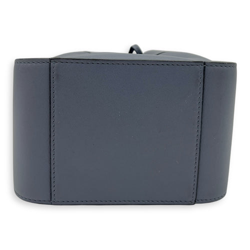 Loewe Hammock Mini Blue Shoulder Bag in Calfskin, Silver hardware_12