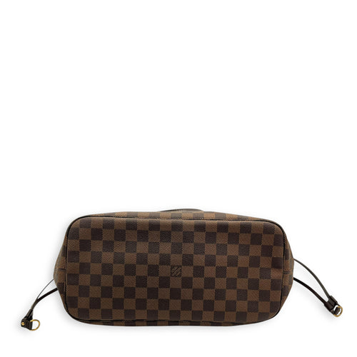 Louis Vuitton Neverfull Tote Bag Damier Ebene in Coated Canvas, Gold hardware_5
