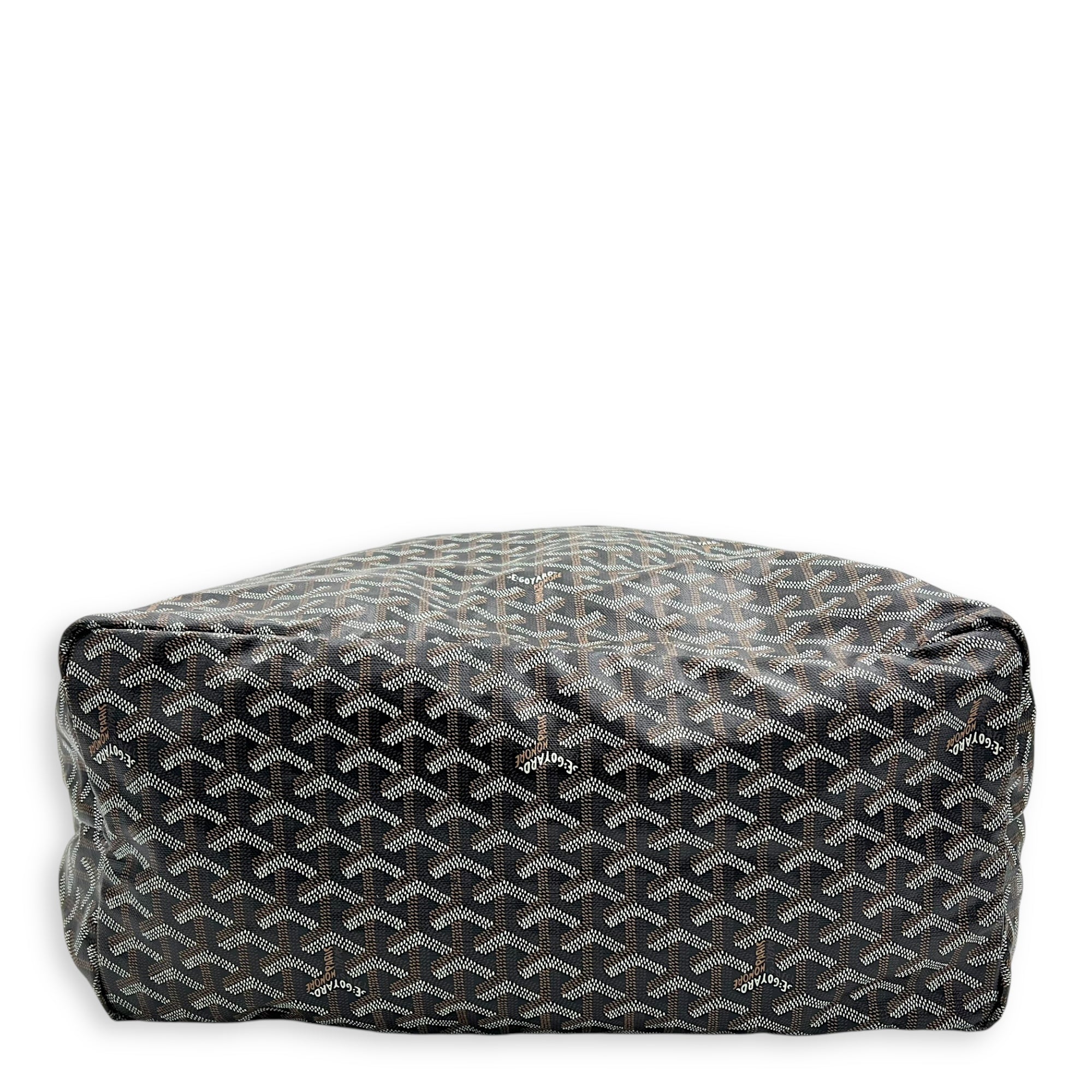 Goyard Saint Louis Tote Bag GM Black in Coated Canvas, Silver hardware_5