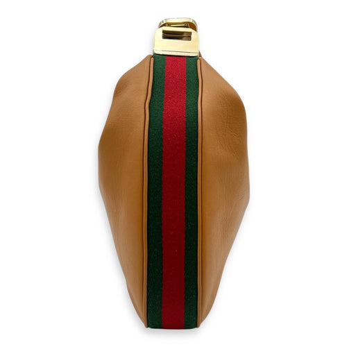 Gucci Attache Shoulder Bag Brown in Calfskin, Gold hardware_7