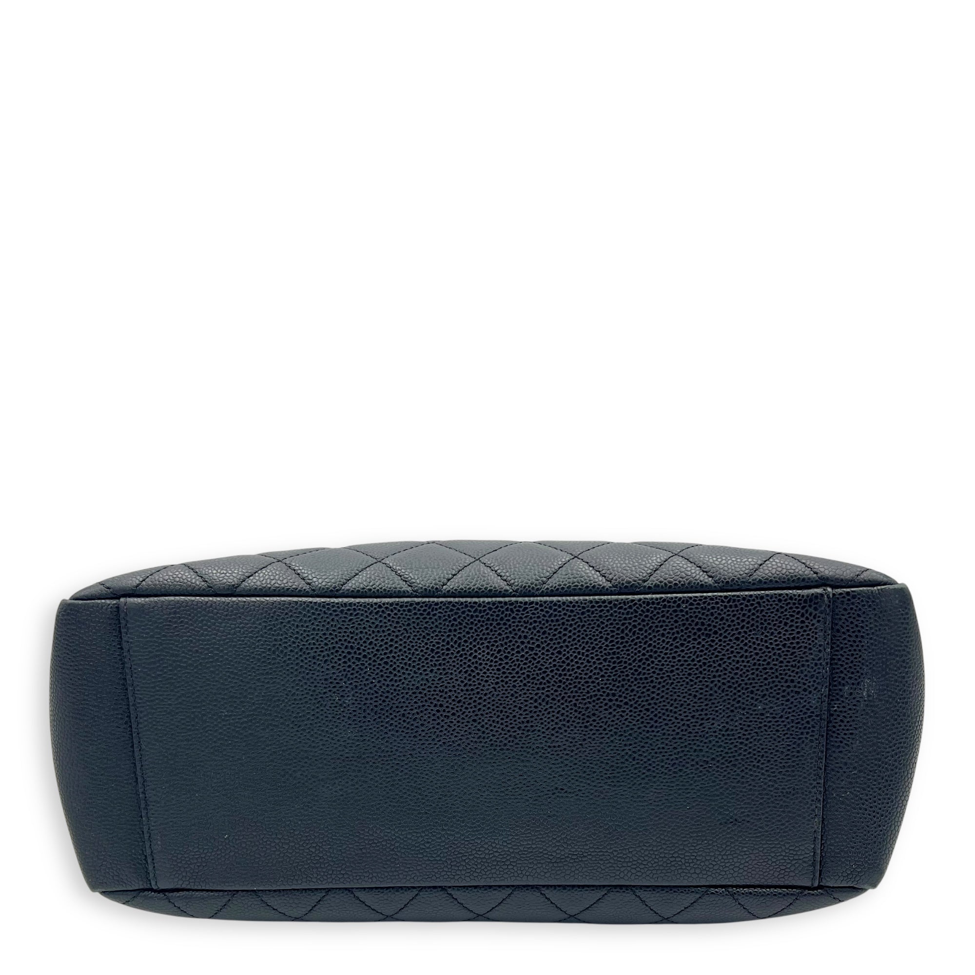 Chanel GST Shoulder Bag Black in Caviar Leather, Silver hardware_5