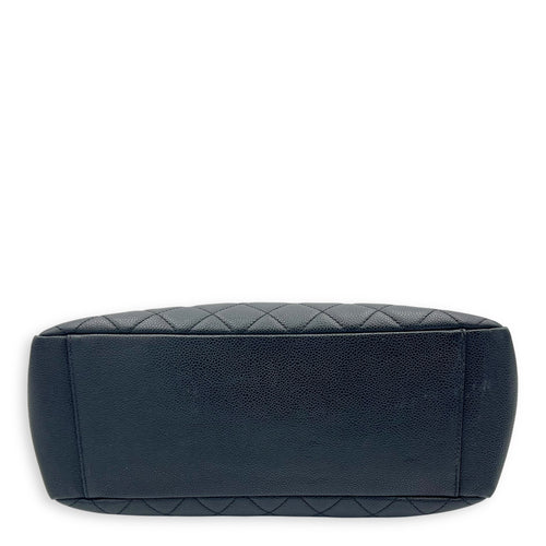 Chanel GST Shoulder Bag Black in Caviar Leather, Silver hardware_5