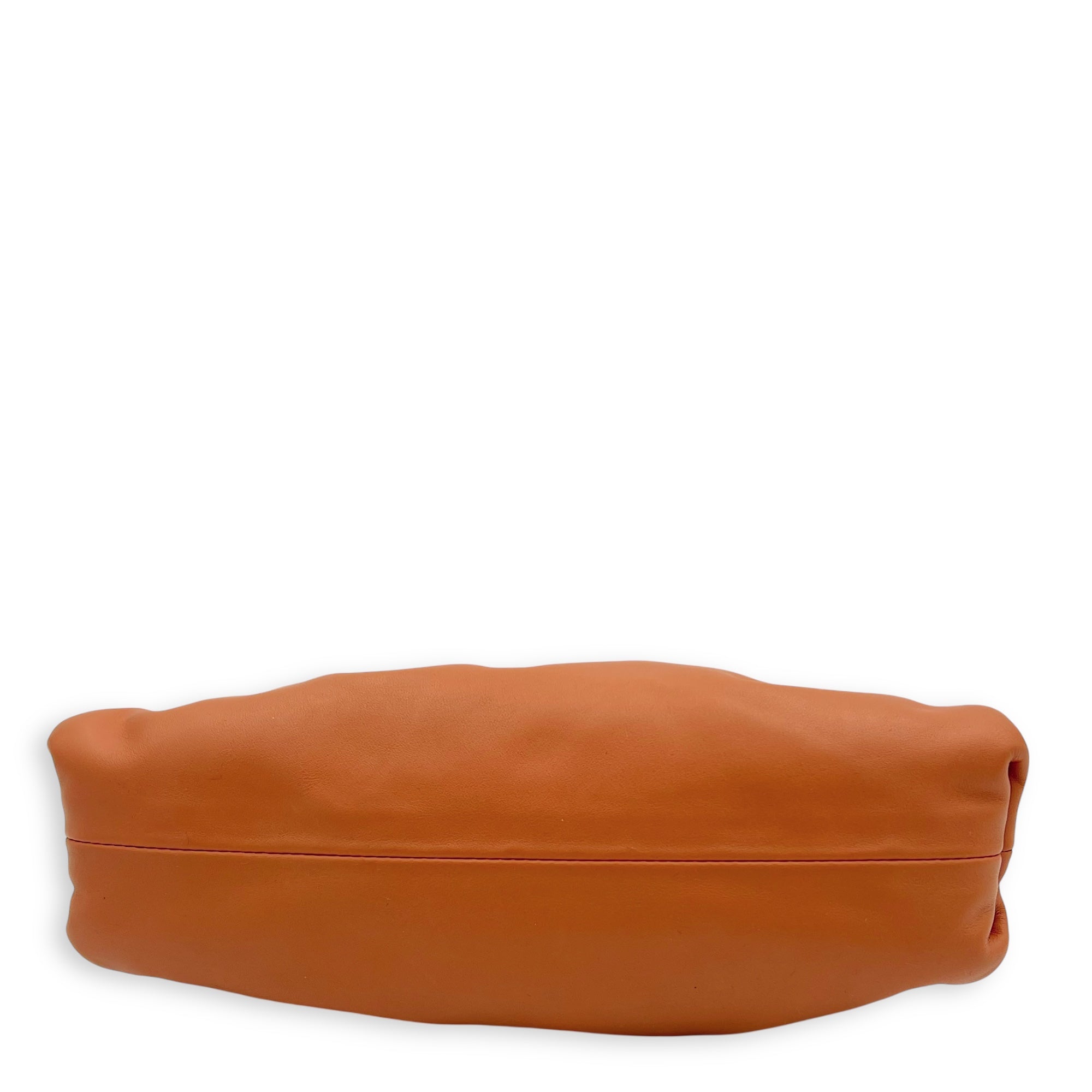 Bottega Veneta The Pouch Crossbody Bag Brown in Lambskin, Gold hardware_5