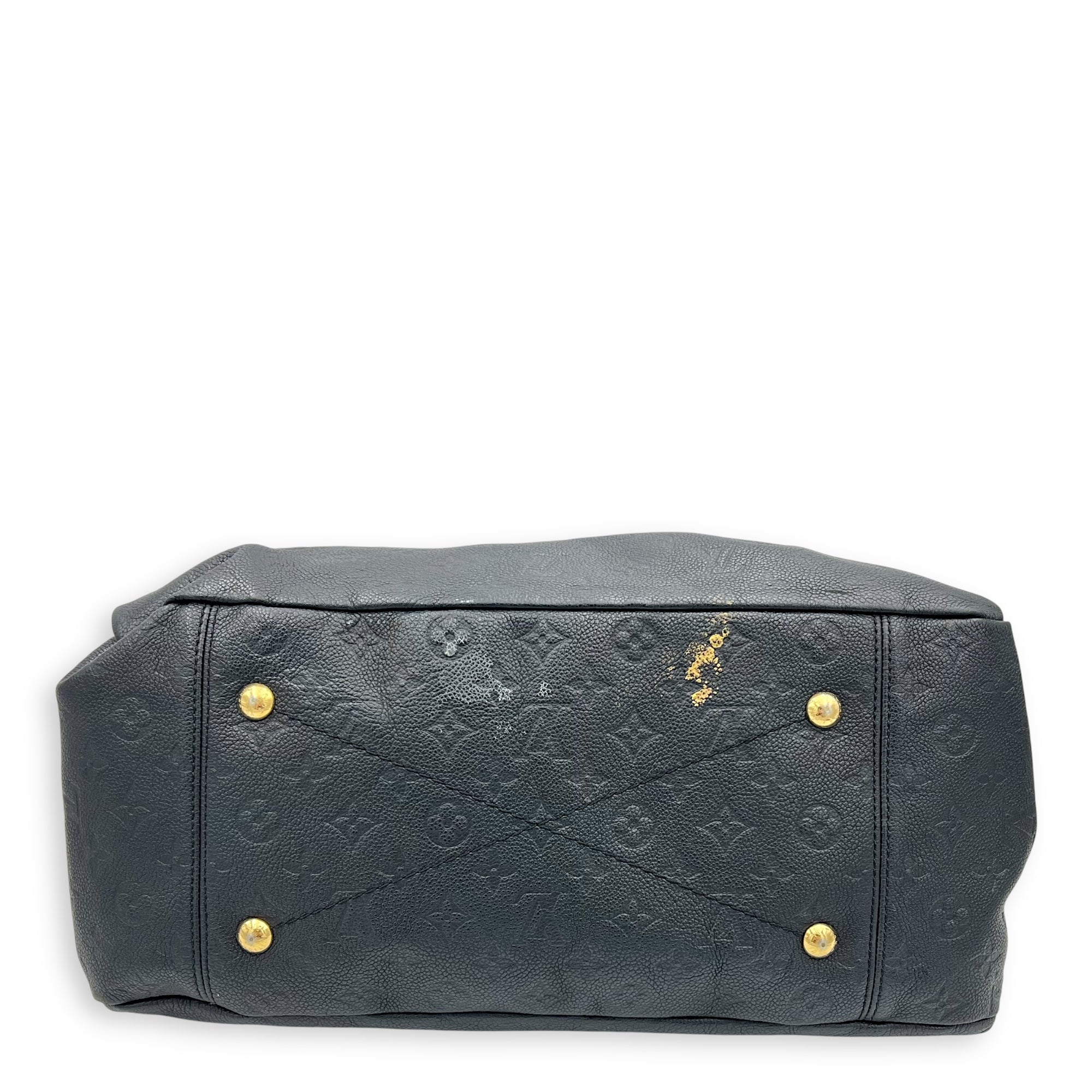 Louis Vuitton Artsy Blue Shoulder Bag in Empreinte Leather, Gold hardware_5