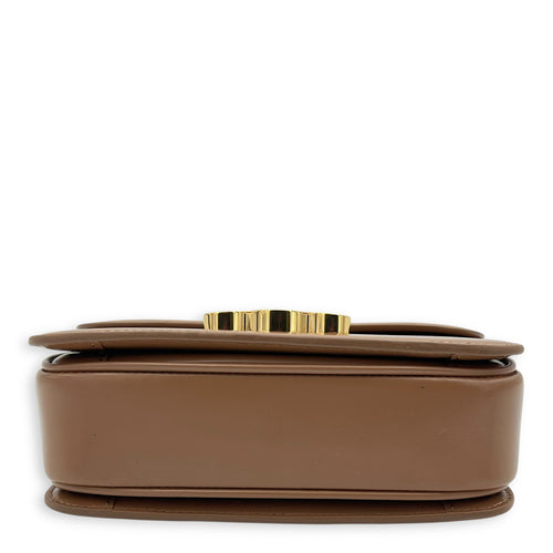 Celine Triomphe Shoulder Bag Brown in Calfskin, Gold hardware_5