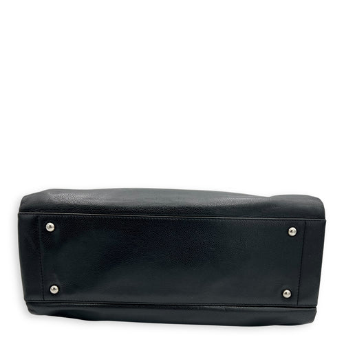 Chanel CC Tote Bag Black in Caviar Leather, Silver hardware_5