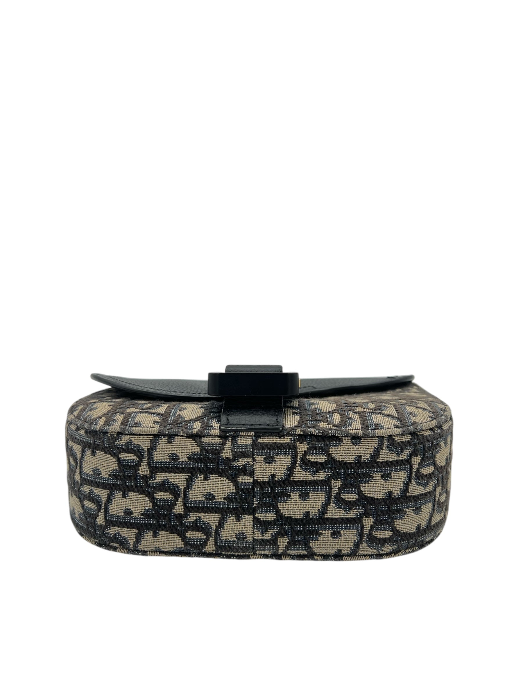Dior Saddle Crossbody Bag Brown in Jacquard, Silver hardware_7