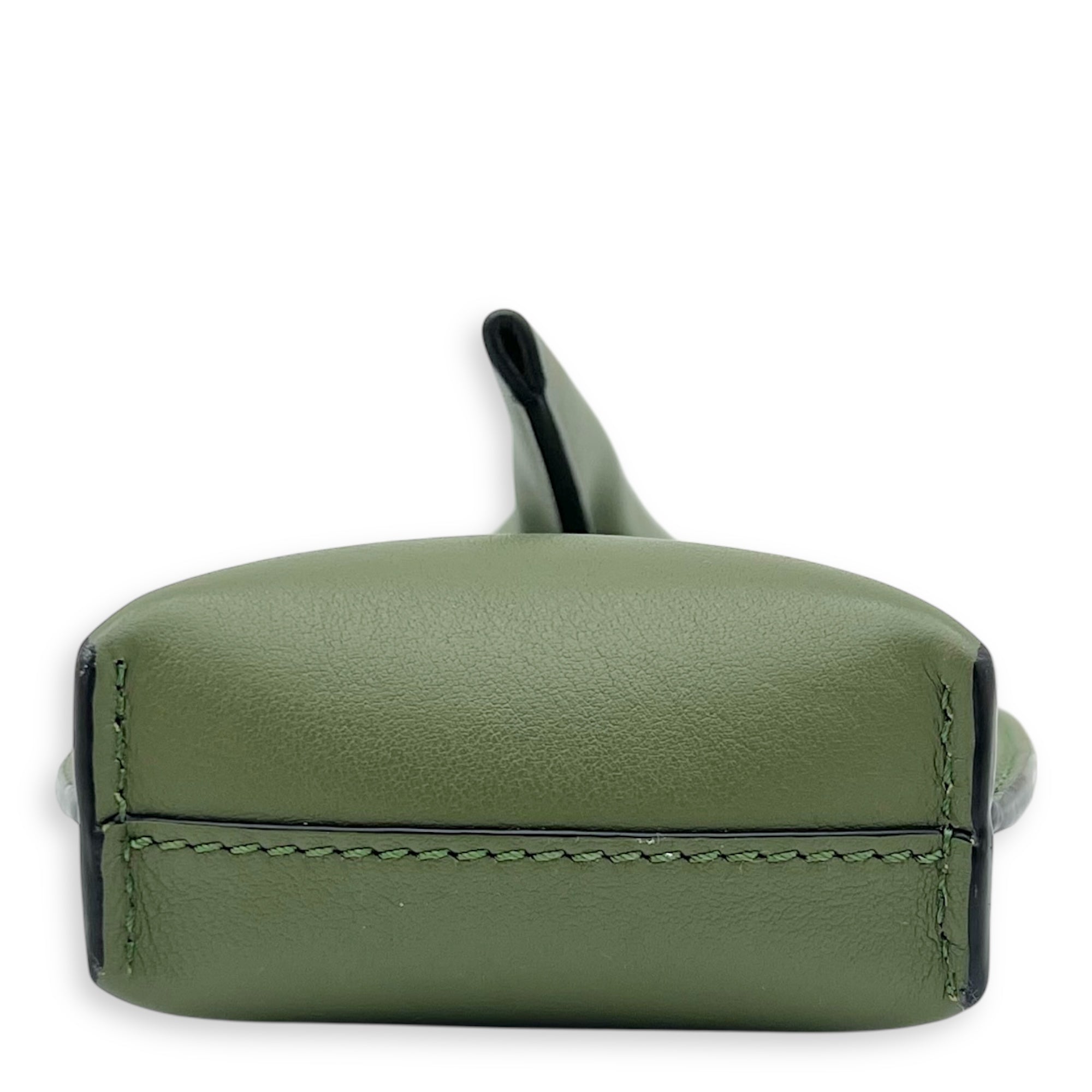Loewe Elephant Pocket Crossbody Bag Green in Calfskin_5
