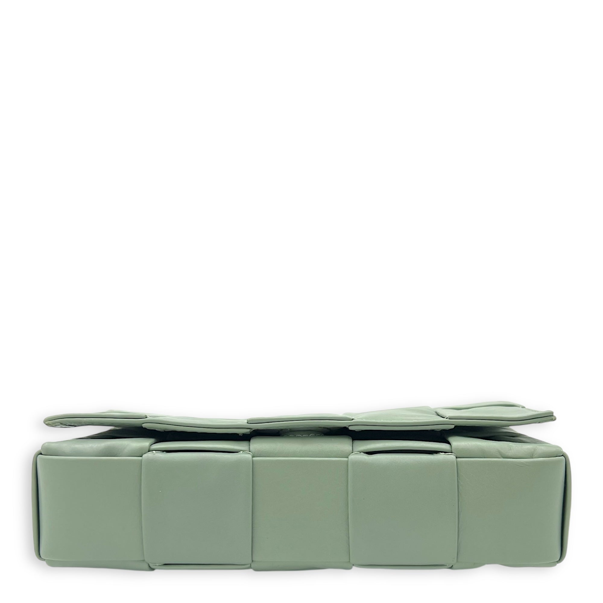 Bottega Veneta Cassette Crossbody Bag Green in Calfskin_5