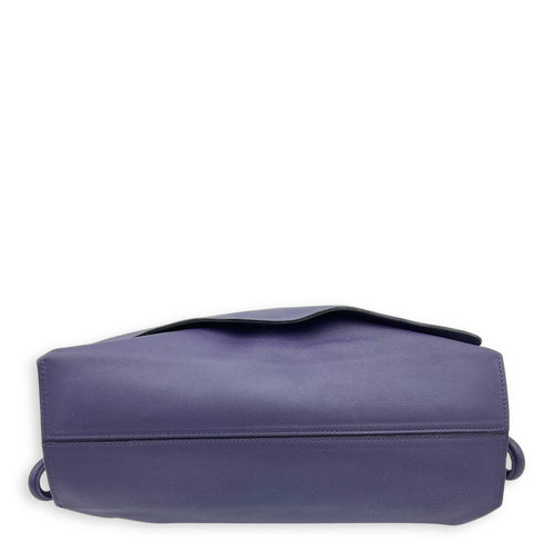 Loewe Flamenco Shoulder Bag Purple in Lambskin, Silver hardware_5
