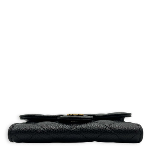 Chanel CC Card Holder Black in Caviar Leather, Gold hardware_5