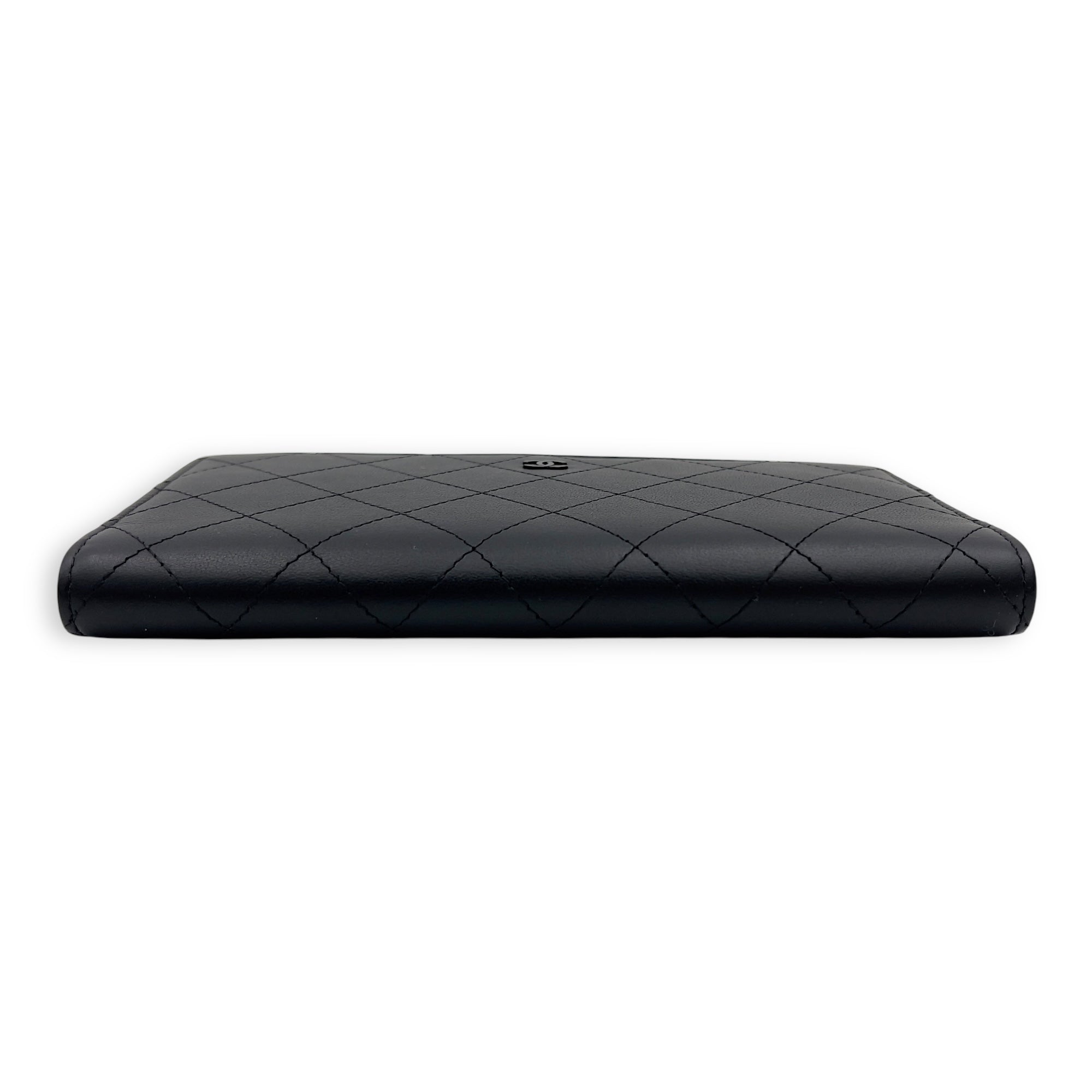 Chanel CC Black Wallet in Calfskin, Lacquered Metal hardware_7
