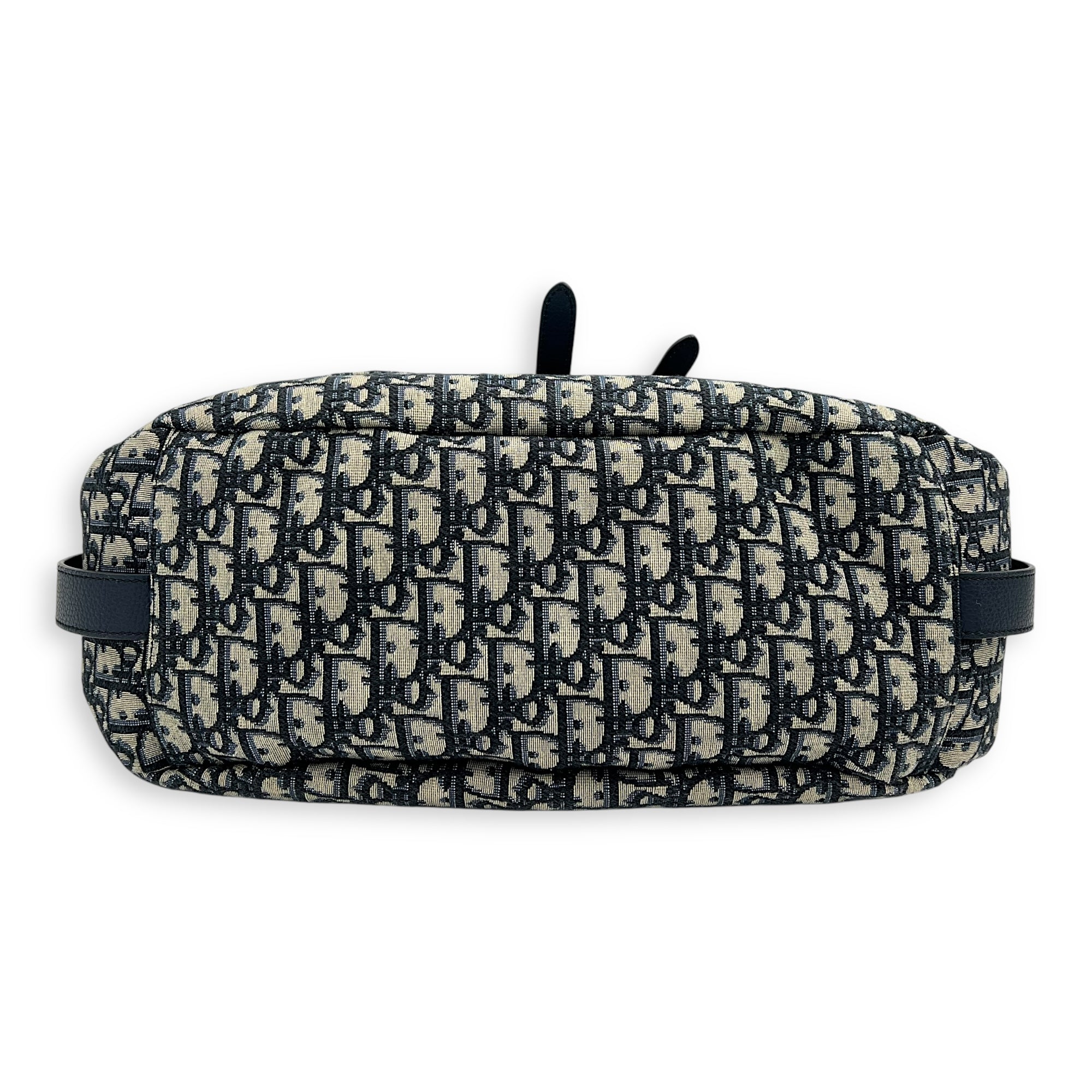 Dior Soft Saddle Hobo Blue Shoulder Bag in Jacquard, Silver hardware_7