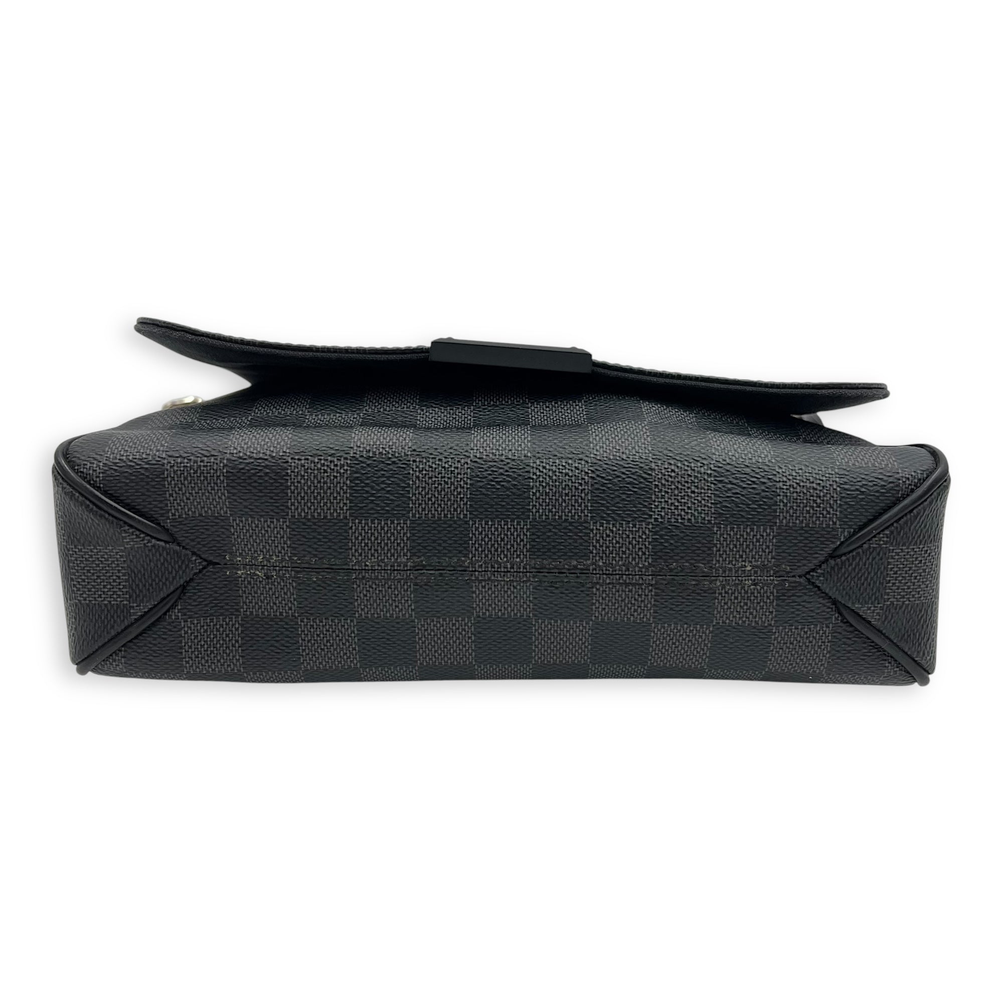 Louis Vuitton District Messenger PM Black in Coated Canvas, Silver hardware_5