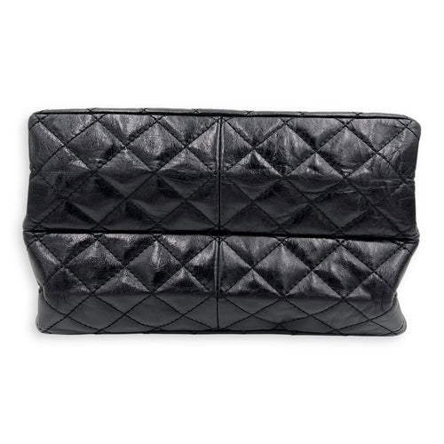 Chanel Double Vintage 2.55 Black Shoulder Bag in Calfskin, Ruthenium hardware_3