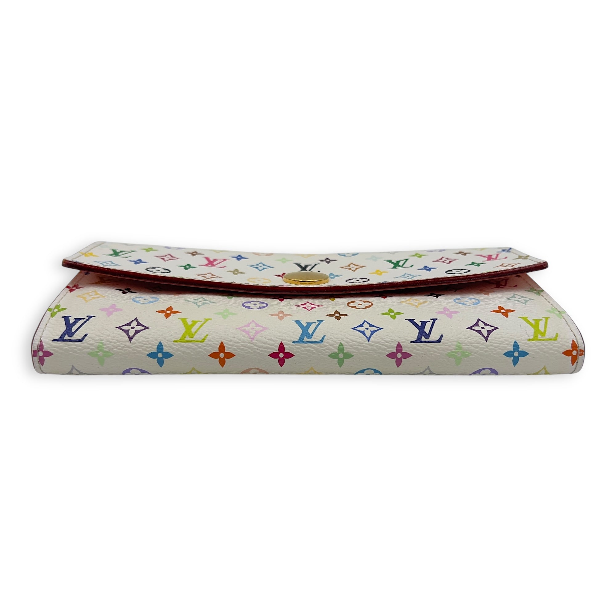 Louis Vuitton Sarah Multi-colour Wallet in Coated Canvas, Gold hardware_5