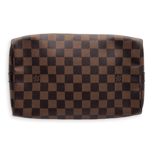 Louis Vuitton Speedy Bandouliere Top Handle Bag Brown in Coated Canvas, Gold hardware_5