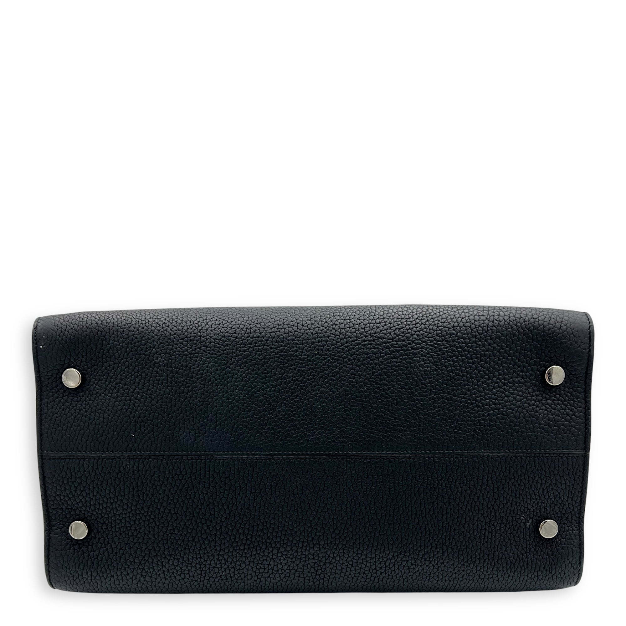 Dior Diorever Top Handle Bag Black in Calfskin, Silver hardware_5