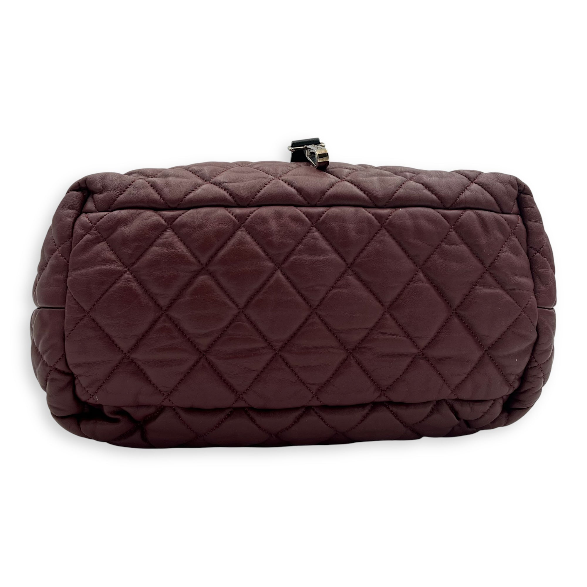 Chanel Reversible Cocoon Black Top Handle Bag in Calfskin, Silver hardware_5