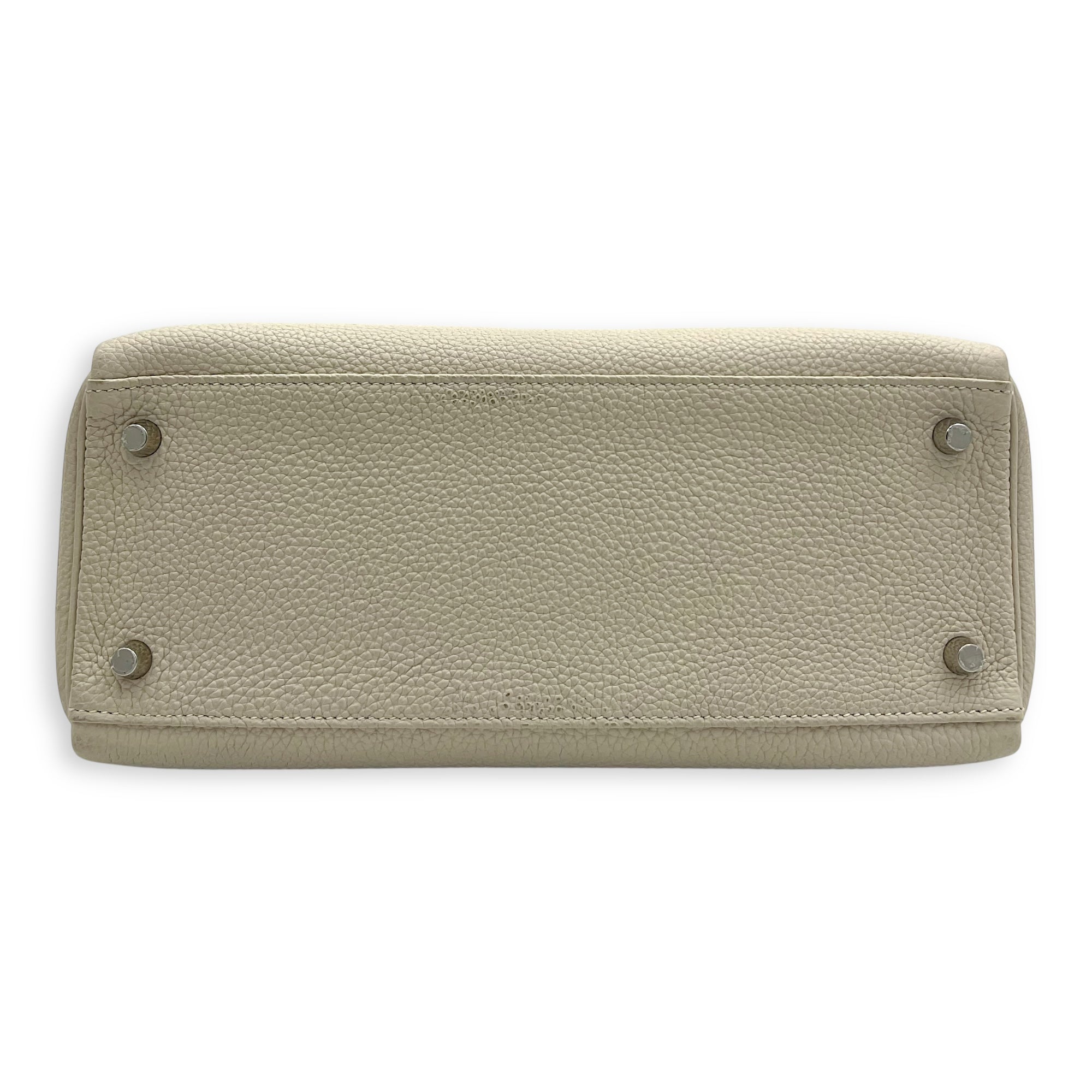Hermès Kelly Craie/Black/Fauve/Rouge H in Togo, Palladium hardware_5