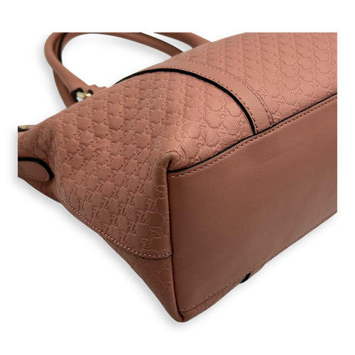 Gucci Microguccissima Tote Bag Pink in Guccissima Leather, Gold hardware_7